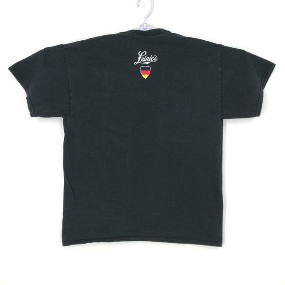 Leinenkugel's Oktoberfest Mens Shirt Large Black 2012 Short Sleeve Leinie's - Picture 2 of 12